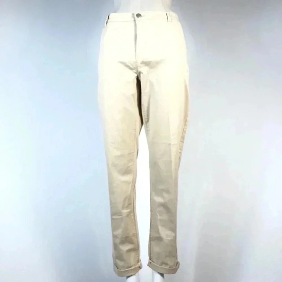 ❤️ NWT Reitmans Cream Skinny Fit Plus Trousers Size 13 - Picture 1 of 12